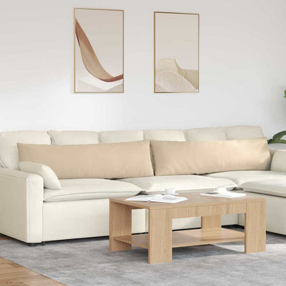 Sofakissen 2 pcs Creme 145 x 40 cm Stoff