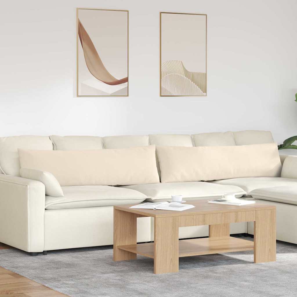 Sofakissen 2 pcs Beige 145 x 40 cm Stoff