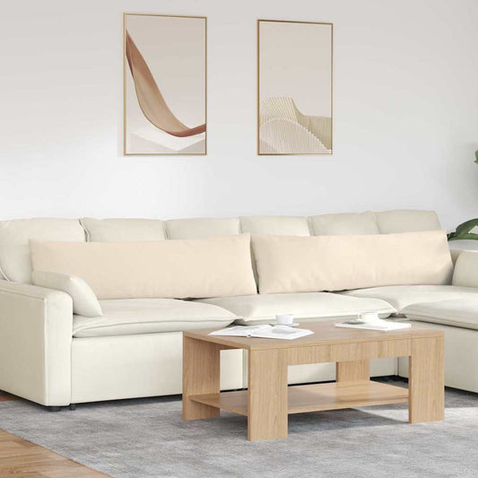 Sofakissen 2 pcs Beige 145 x 40 cm Stoff