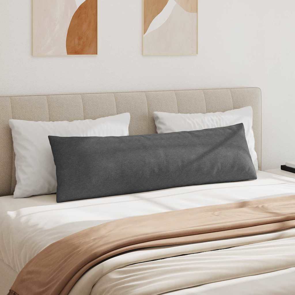 Sofakissen 2 pcs Dunkelgrau 145 x 40 cm Cordstoff