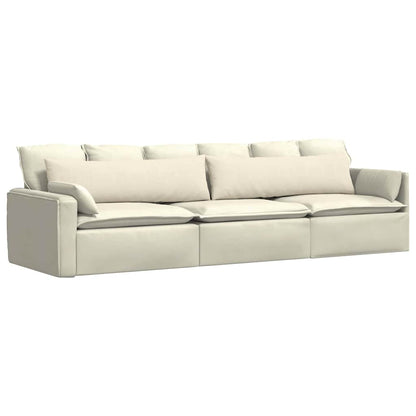 Sofakissen 2 pcs Creme 145 x 40 cm Cordstoff