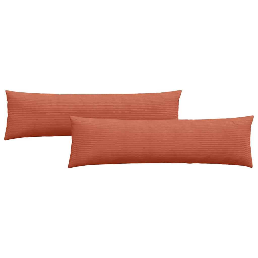 Sofakissen 2 pcs Rot-Orange 145 x 40 cm Cordstoff