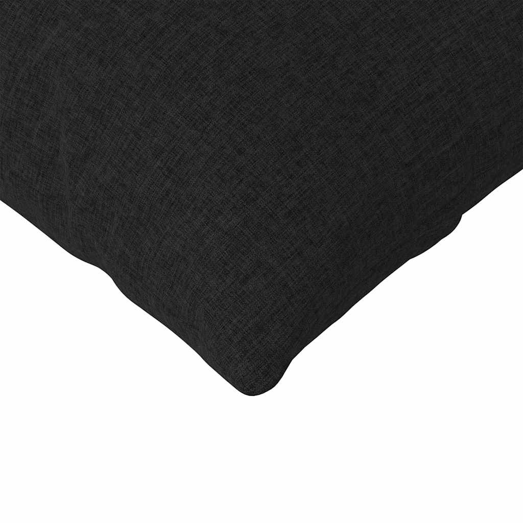 Sofakissen 2 pcs Schwarz 200 x 40 cm Stoff