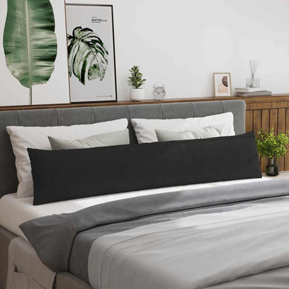 Sofakissen 2 pcs Schwarz 200 x 40 cm Stoff