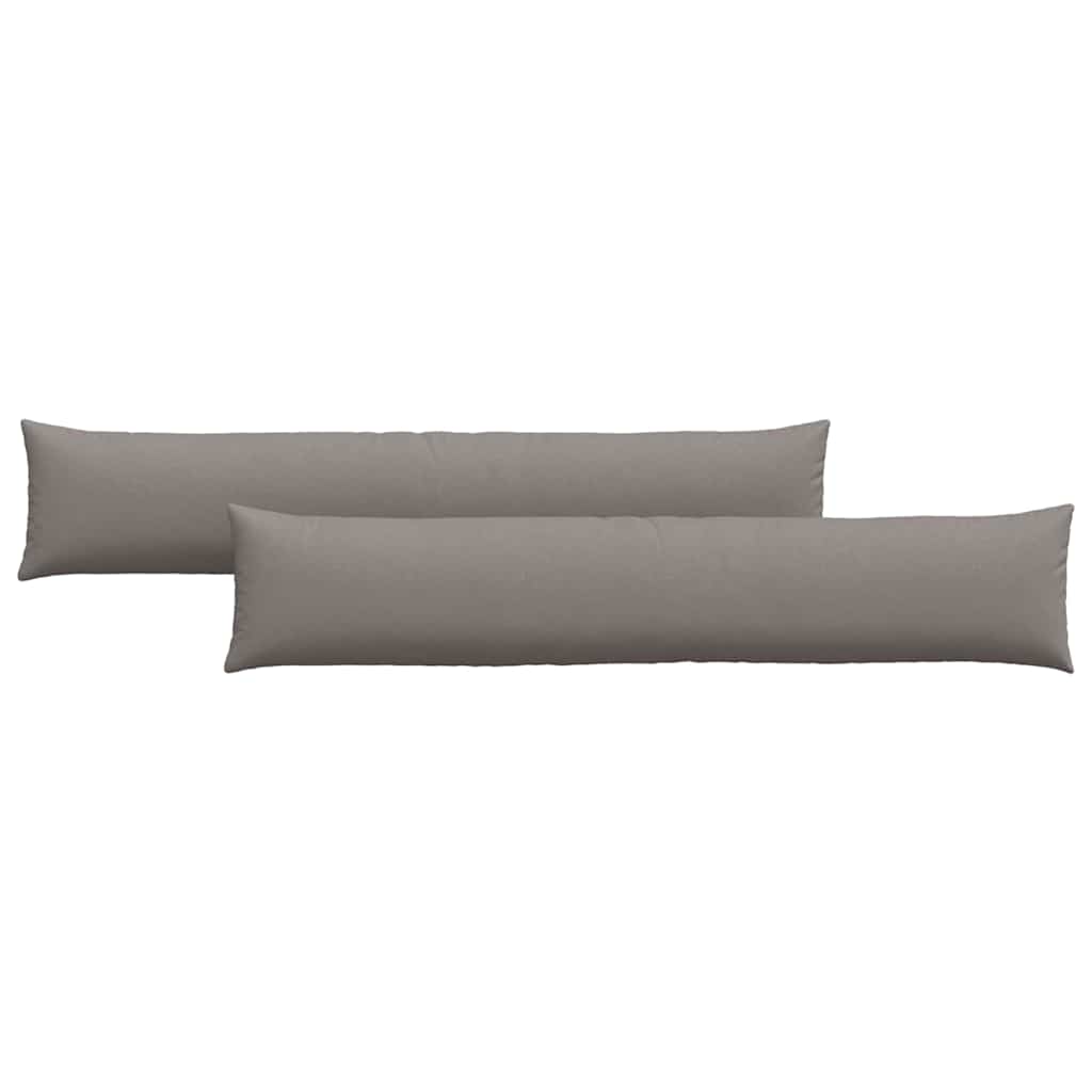Sofakissen 2 pcs Taupe 200 x 40 cm Stoff