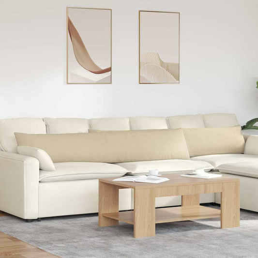 Sofakissen 2 pcs Creme 200 x 40 cm Stoff