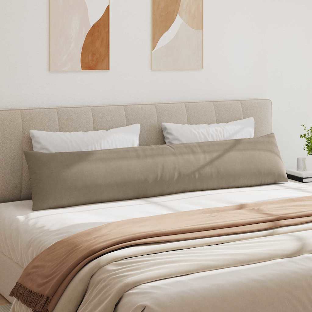 Sofakissen 2 pcs Taupe 200 x 40 cm Stoff