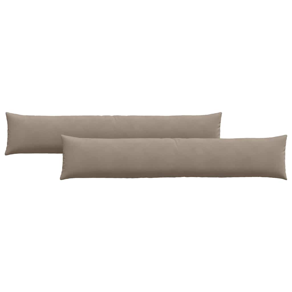 Sofakissen 2 pcs Taupe 200 x 40 cm Stoff