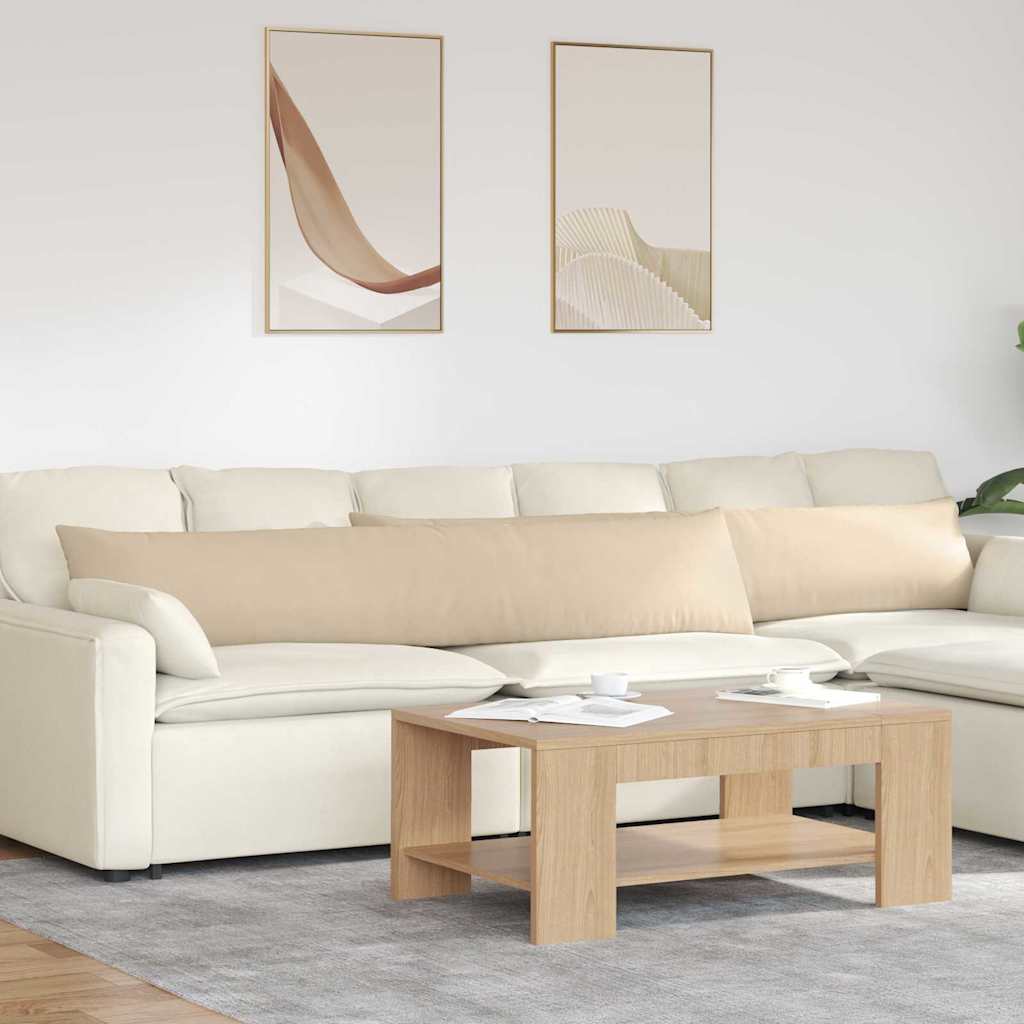 Sofakissen 2 pcs Creme 200 x 40 cm Stoff