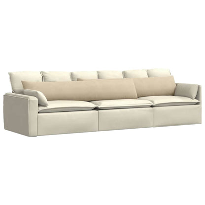 Sofakissen 2 pcs Creme 200 x 40 cm Stoff