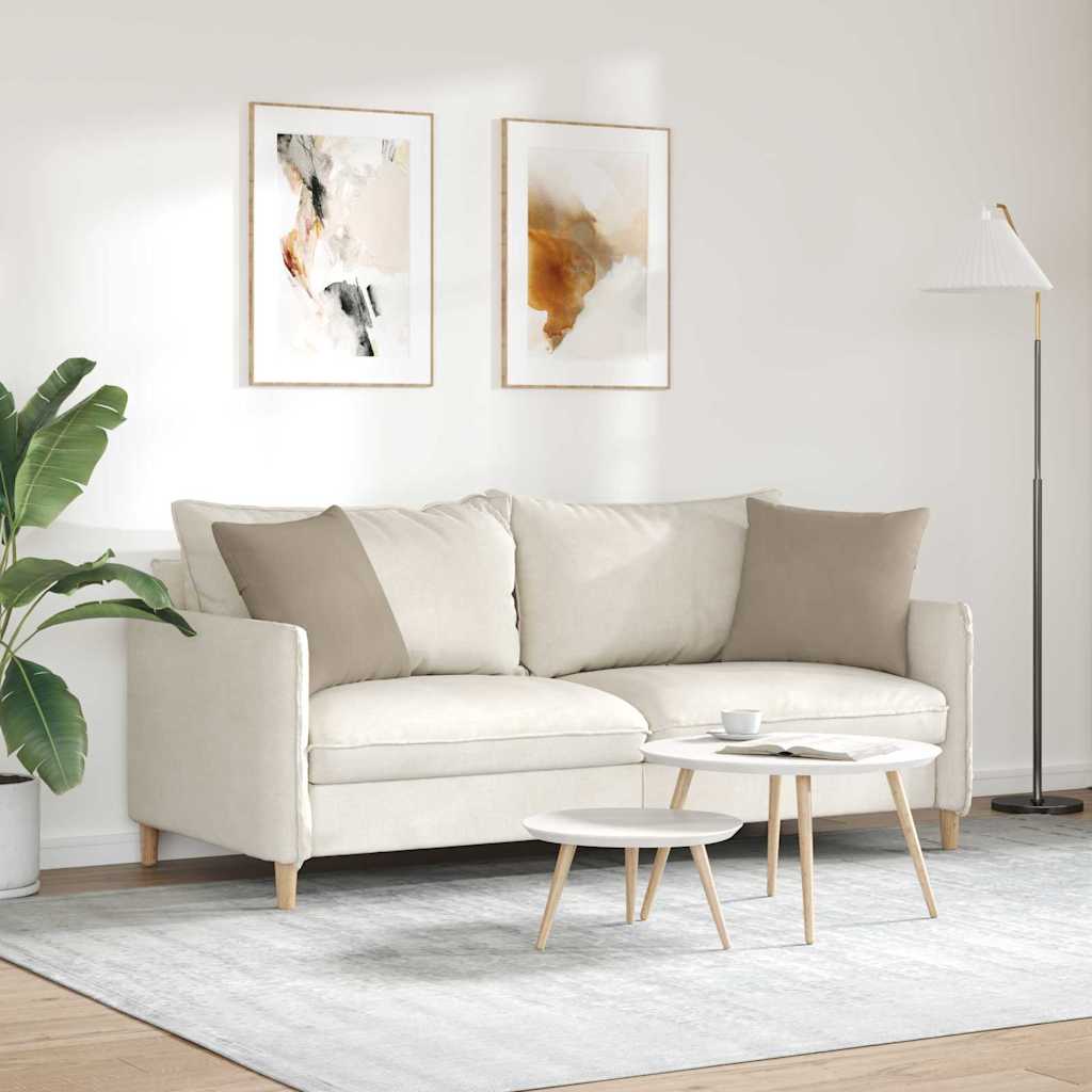 Sofakissen 2 pcs Taupe 45 x 45 cm Stoff