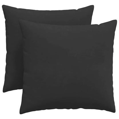 Sofakissen 2 pcs Schwarz 45 x 45 cm Stoff