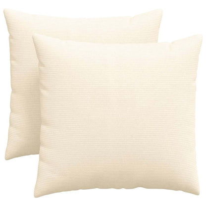 Sofakissen 2 pcs Creme 45 x 45 cm Cordstoff