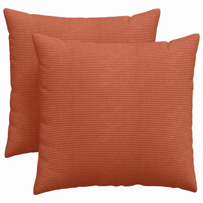 Sofakissen 2 pcs Rot-Orange 45 x 45 cm Cordstoff
