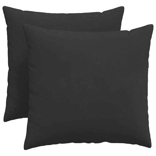Sofakissen 2 pcs Schwarz 50 x 50 cm Stoff