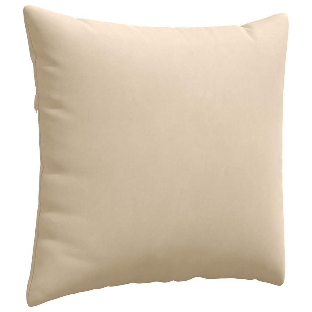 Sofakissen 2 pcs Creme 50 x 50 cm Stoff