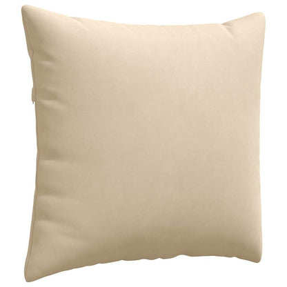 Sofakissen 2 pcs Creme 50 x 50 cm Stoff