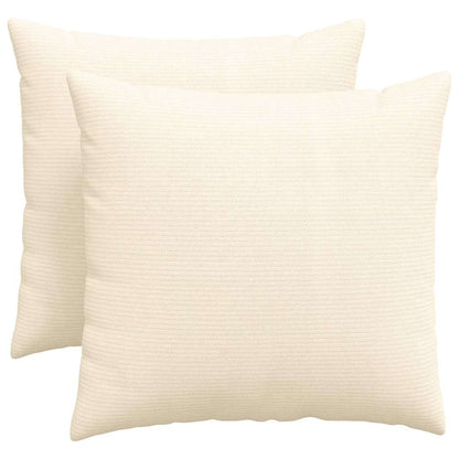 Sofakissen 2 pcs Creme 50 x 50 cm Cordstoff