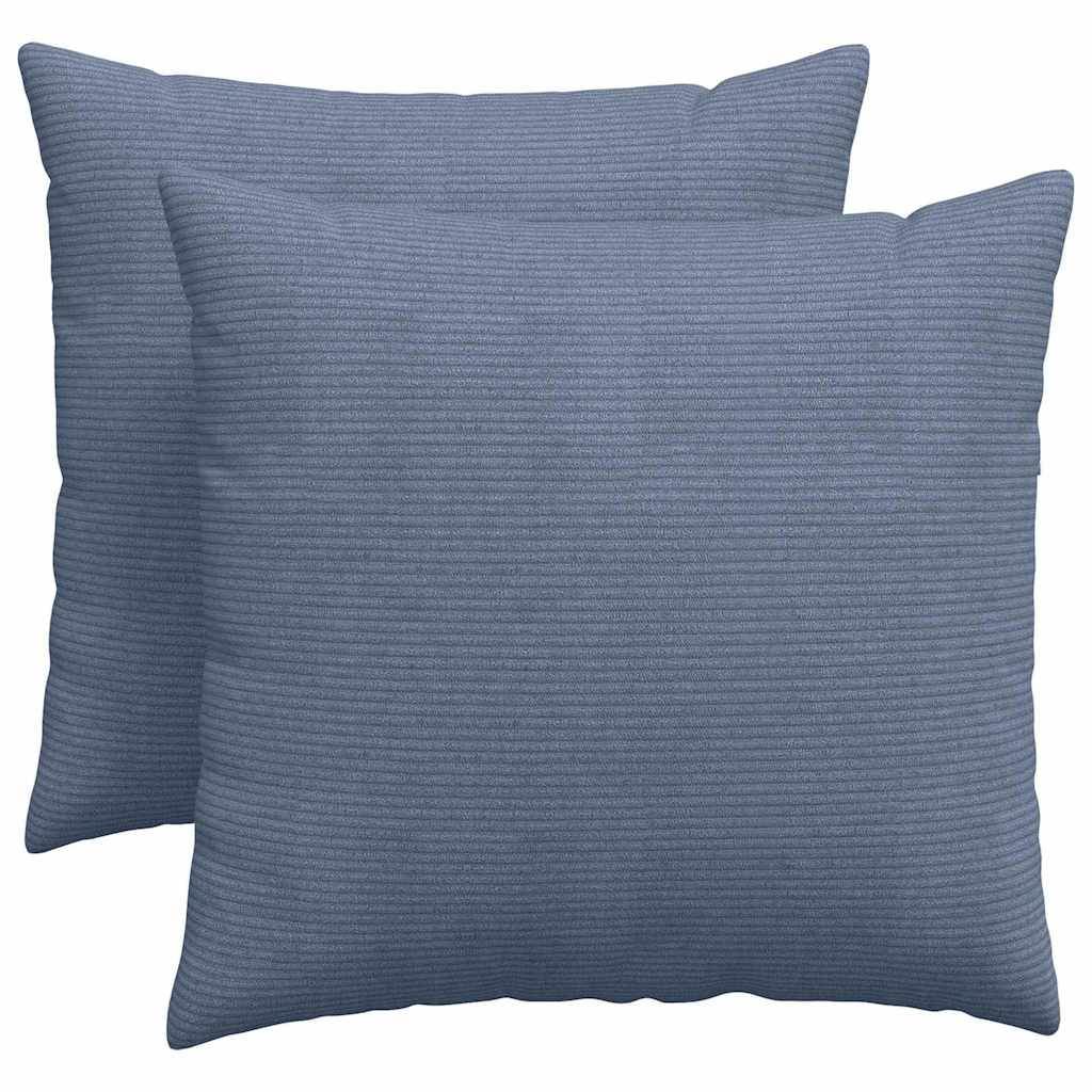 Sofakissen 2 pcs Blau 50 x 50 cm Cordstoff