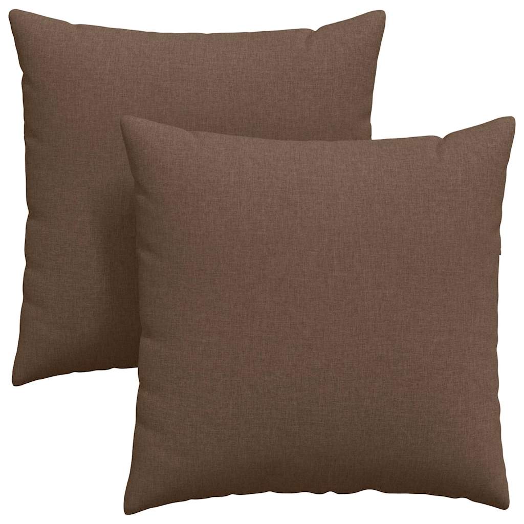 Sofakissen 2 pcs Braun 80 x 80 cm Stoff
