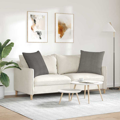 Sofakissen 2 pcs Hellgrau 80 x 80 cm Cordstoff