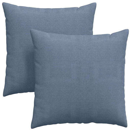 Sofakissen 2 pcs Blau 80 x 80 cm Cordstoff