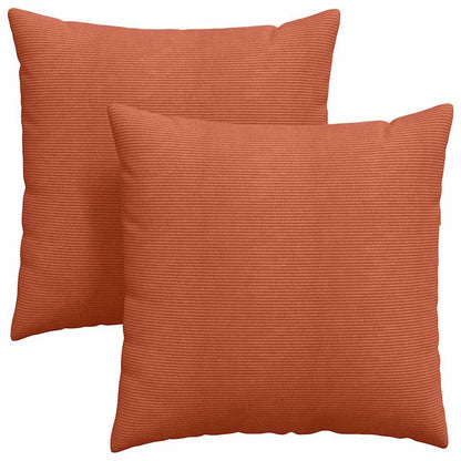 Sofakissen 2 pcs Rot-Orange 80 x 80 cm Cordstoff
