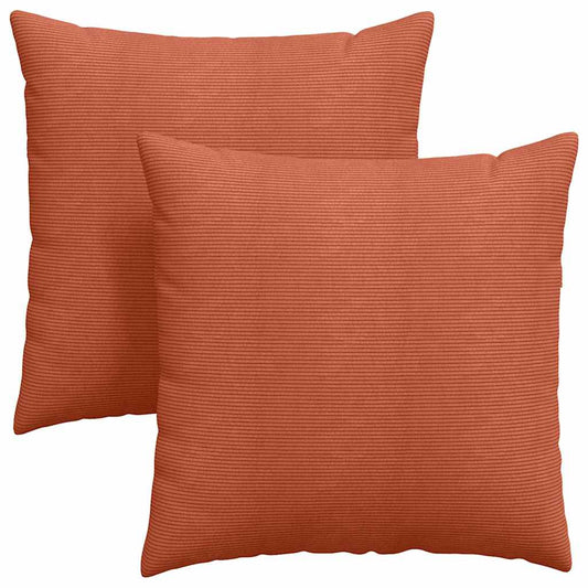 Sofakissen 2 pcs Rot-Orange 80 x 80 cm Cordstoff