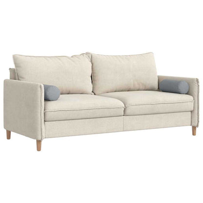 Bolsterkissen 2 pcs Hellgrau Ø 15 x 40 cm Stoff