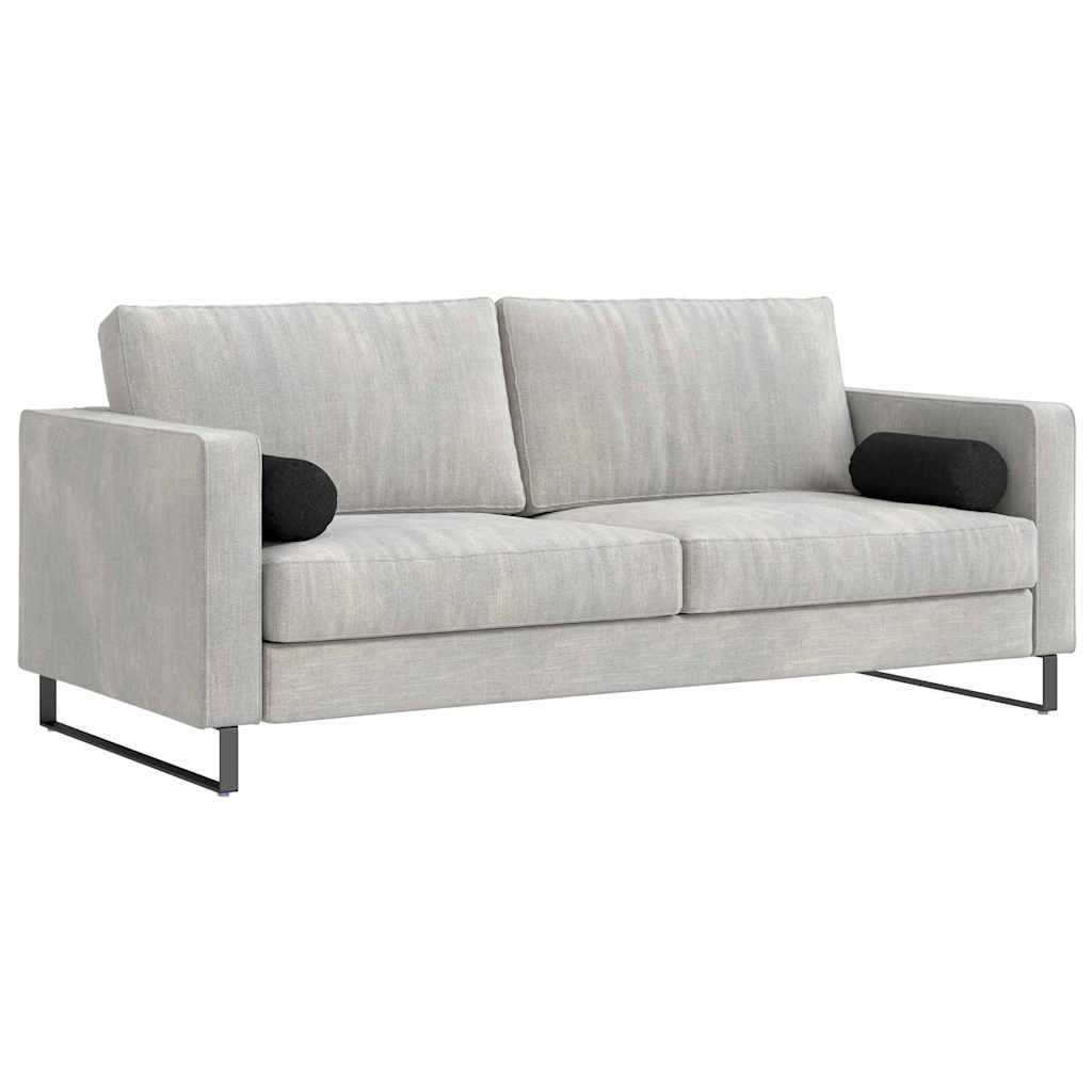 Bolsterkissen 2 pcs Schwarz Ø 15 x 40 cm Stoff