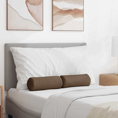 Bolsterkissen 2 pcs Braun Ø 15 x 40 cm Stoff