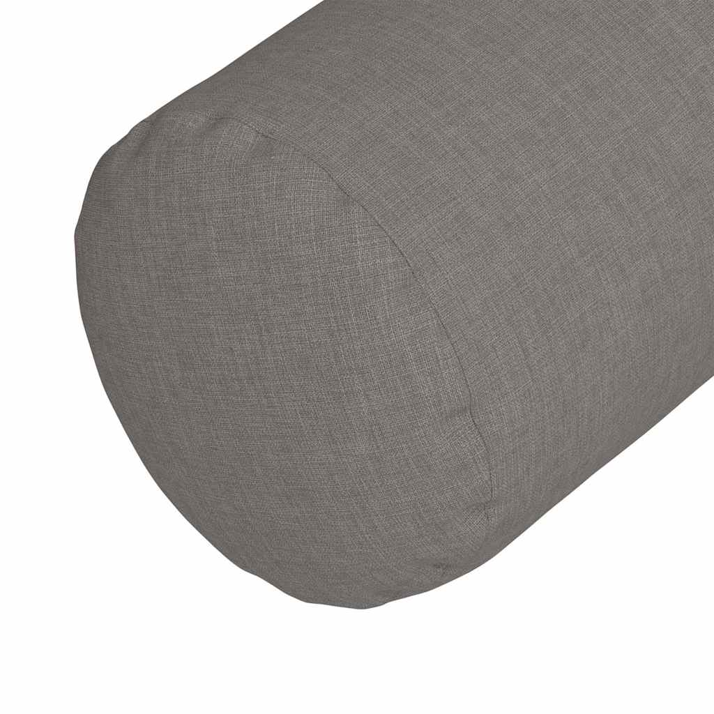 Bolsterkissen 2 pcs Taupe Ø 15 x 40 cm Stoff