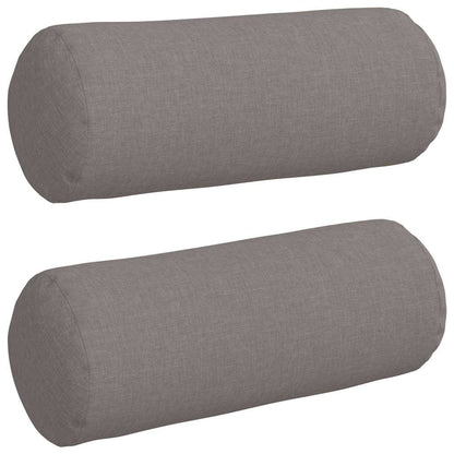 Bolsterkissen 2 pcs Taupe Ø 15 x 40 cm Stoff