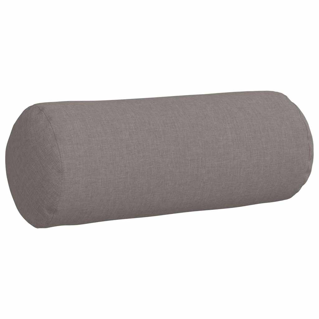 Bolsterkissen 2 pcs Taupe Ø 15 x 40 cm Stoff