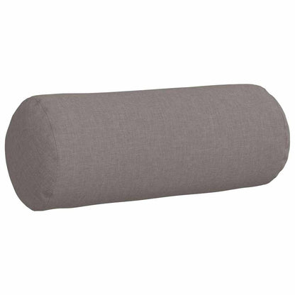 Bolsterkissen 2 pcs Taupe Ø 15 x 40 cm Stoff