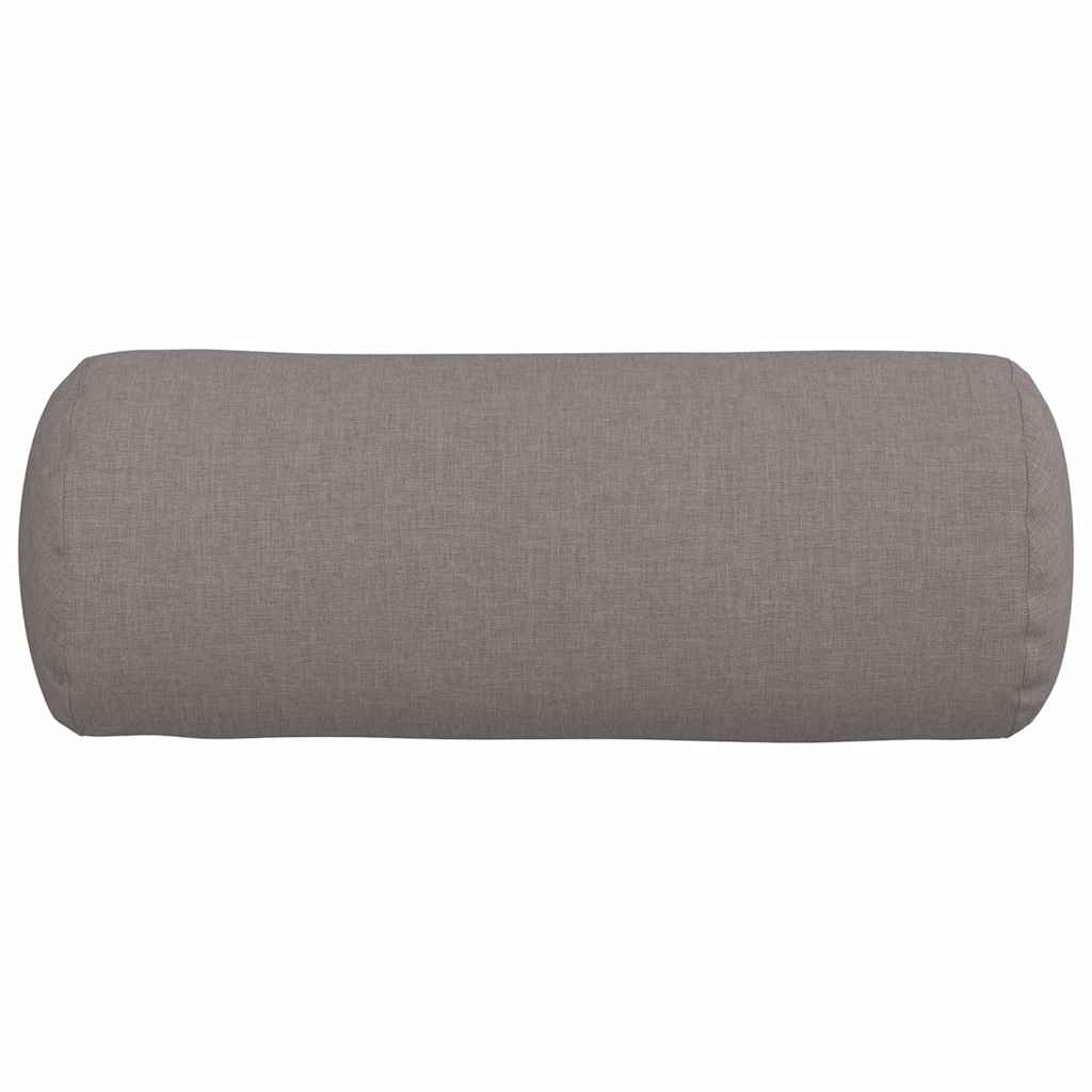 Bolsterkissen 2 pcs Taupe Ø 15 x 40 cm Stoff