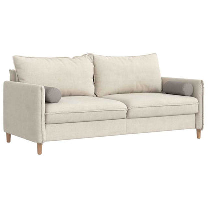 Bolsterkissen 2 pcs Taupe Ø 15 x 40 cm Stoff