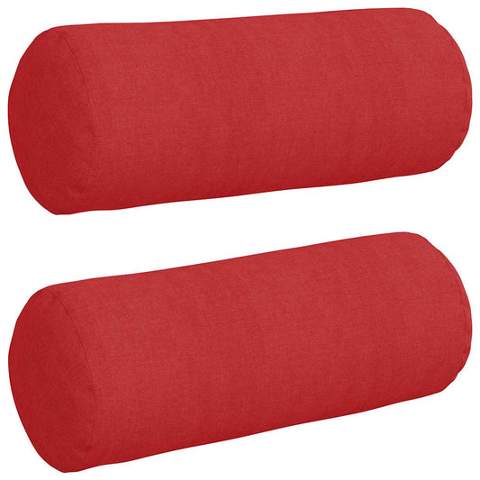 Bolsterkissen 2 pcs Rot Ø 15 x 40 cm Stoff