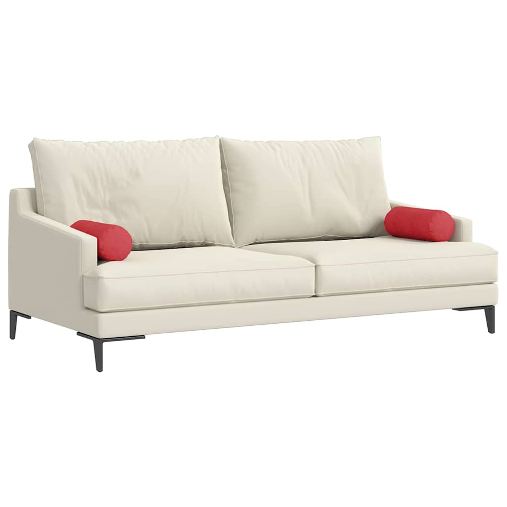 Bolsterkissen 2 pcs Rot Ø 15 x 40 cm Stoff