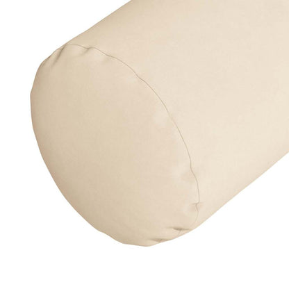 Bolsterkissen 2 pcs Beige Ø 15 x 40 cm Mikrofaserstoff