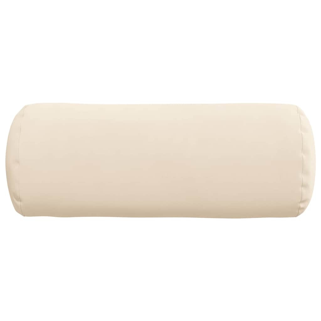 Bolsterkissen 2 pcs Beige Ø 15 x 40 cm Mikrofaserstoff