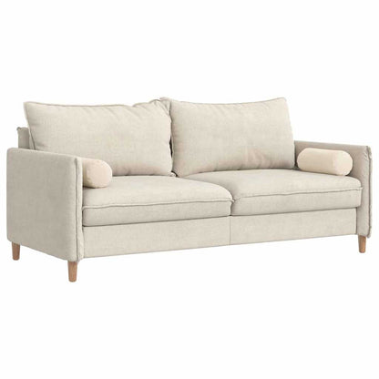 Bolsterkissen 2 pcs Beige Ø 15 x 40 cm Mikrofaserstoff