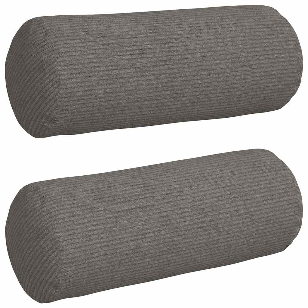 Bolsterkissen 2 pcs Hellgrau Ø 15 x 40 cm Cordstoff