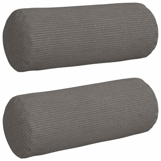Bolsterkissen 2 pcs Hellgrau Ø 15 x 40 cm Cordstoff