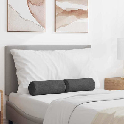 Bolsterkissen 2 pcs Dunkelgrau Ø 15 x 40 cm Cordstoff