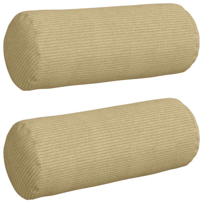 Bolsterkissen 2 pcs Grau-Grün Ø 15 x 40 cm Cordstoff