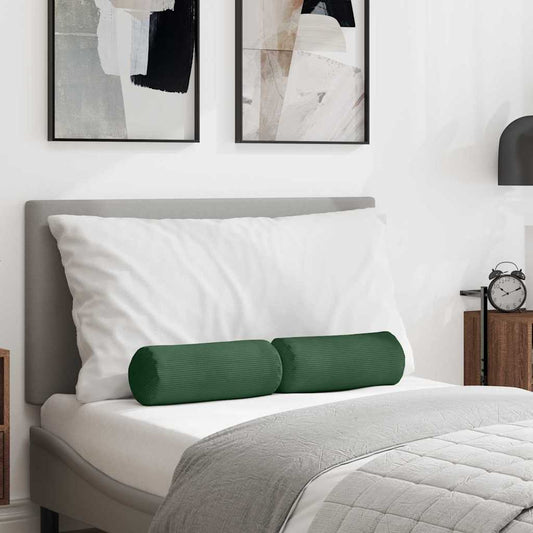 Bolsterkissen 2 pcs Dunkelgrün Ø 15 x 40 cm Cordstoff