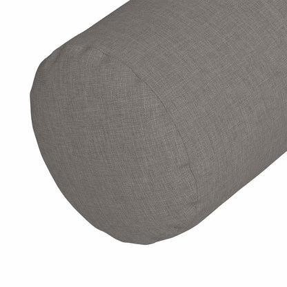 Bolsterkissen 2 pcs Taupe Ø 25 x 70 cm Stoff