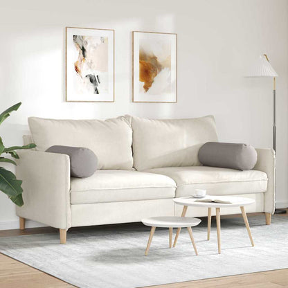 Bolsterkissen 2 pcs Taupe Ø 25 x 70 cm Stoff