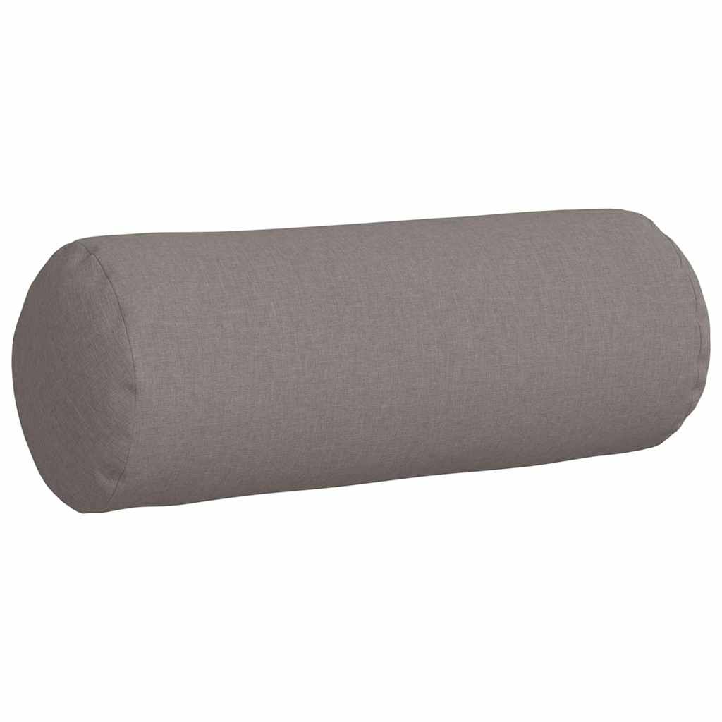 Bolsterkissen 2 pcs Taupe Ø 25 x 70 cm Stoff